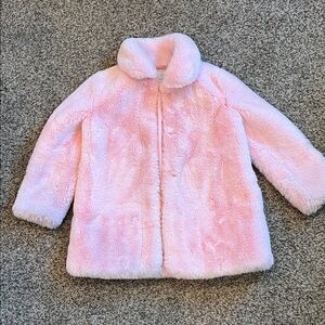 Janie and Jack Pink Plush Puffer Coat
